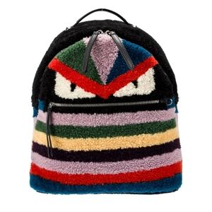 FENDI 2015 Collection Shearling Monsters BACKPACK~RARE FIND EXCELLENT CONDITION!